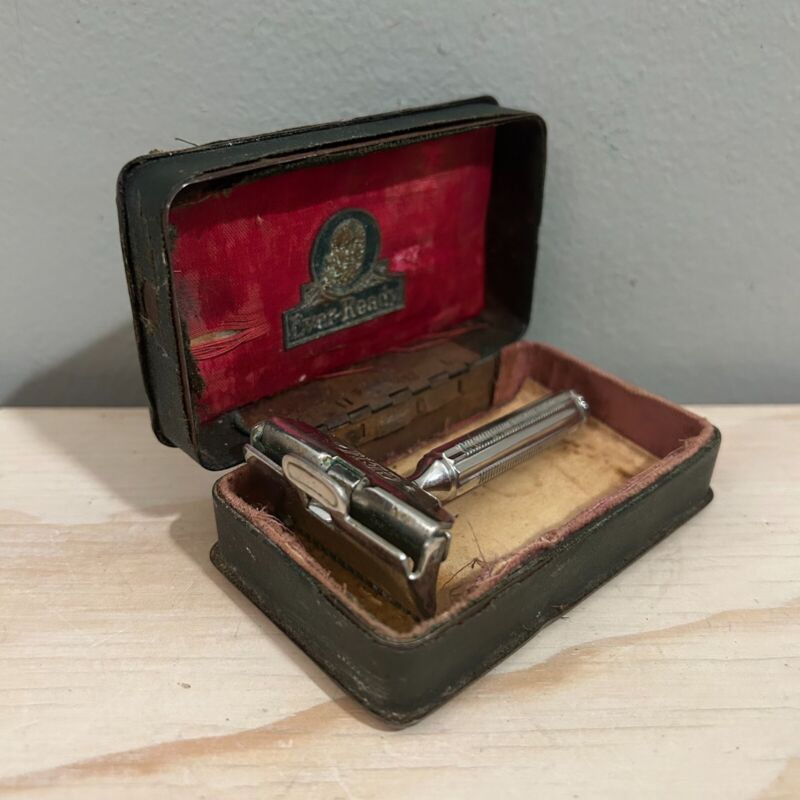 Antique Ever Ready Gem Safety Razor Original Case Box Single Edge 1912 Patent