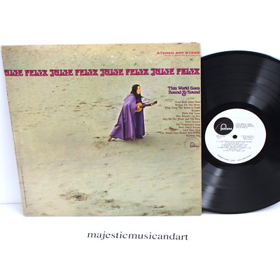 ORIGINAL 1966 PROMO JULIE FELIX THE WORLD GOES ROUND VINYL LP FOLK PSYCH RARE