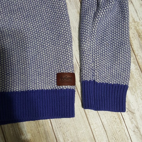 BAKER BY TED BAKER Blue Cardigan Size 10 12 Boys Humboldt Sweater