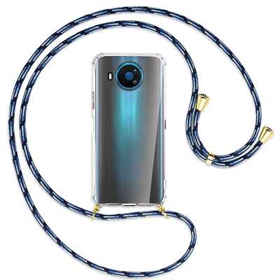 Handykette für Nokia 8.3 5G Blautöne (G) Hülle mit Band Kordel zum Umhängen