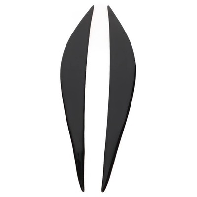 Qiilu 2PCS Anteriore Faro Faro Sopracciglio Palpebra Adesivi per Auto (R3a)