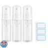 Gratriched 3pcs 2oz Plastic Travel Foam Pump Bottle - Portable Foaming Empty Bottle Dispenser for Hand Soap, Shampoo, Lash Cleanser - Well Suited for Travelers Daily Use (60ml)