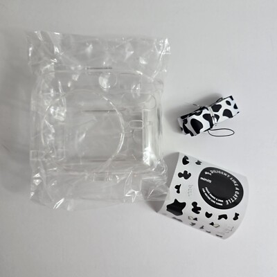 Clear Case Hard Shell Cover For Fujifilm Instax Mini 12 Instant Camera w/ Strap