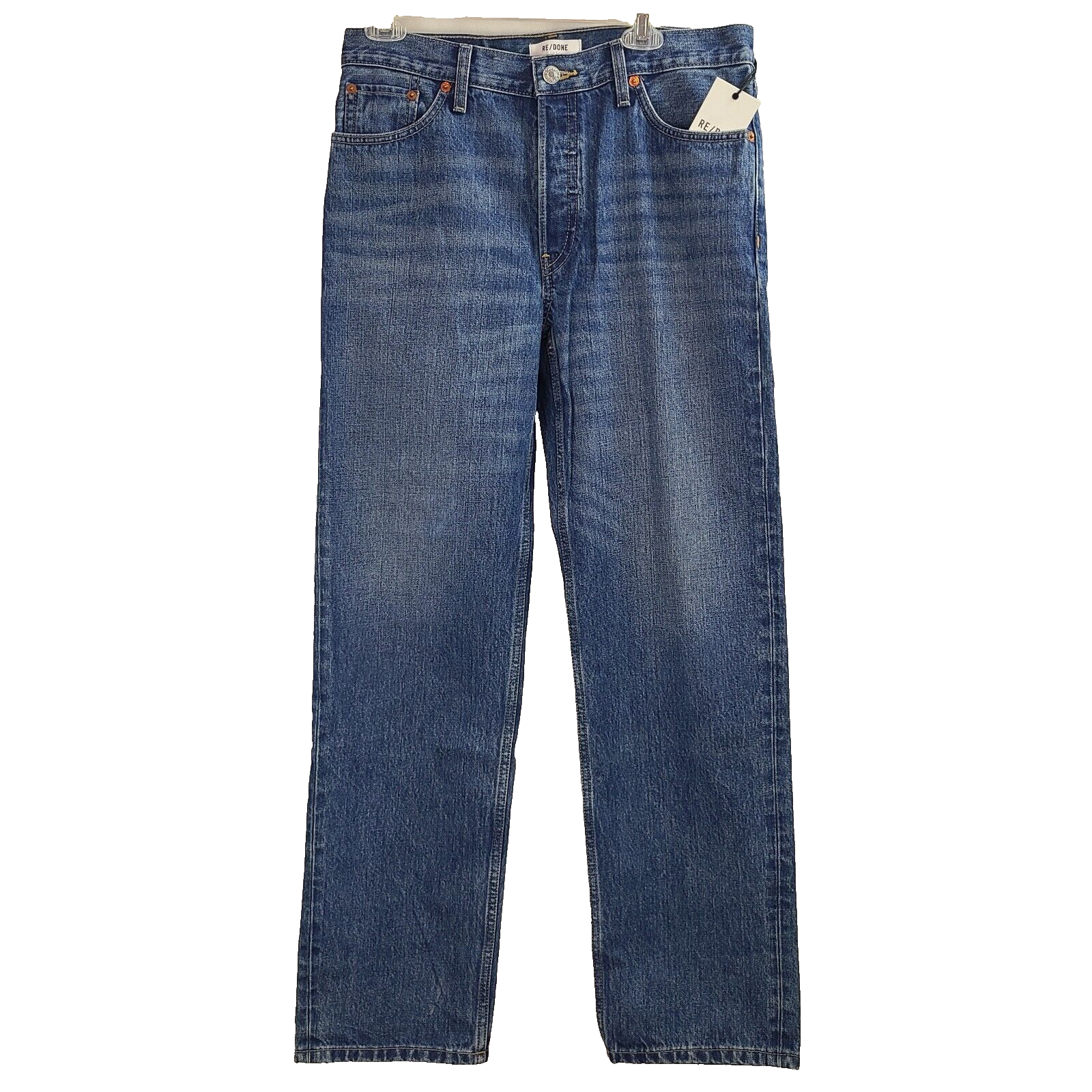 NWT RE/DONE Loose Long Bay Fade Blue Jeans Women's (26