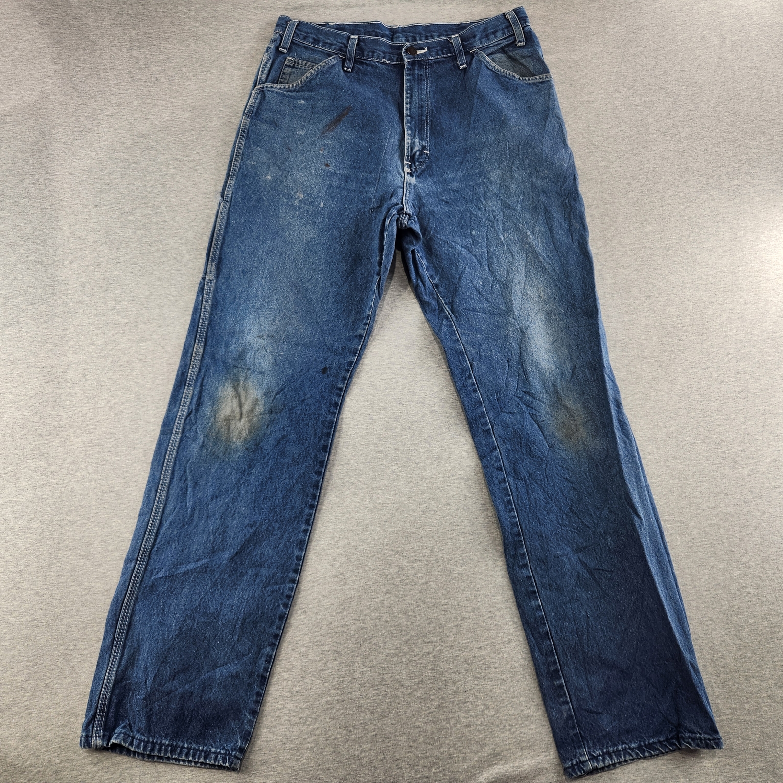 Dickies Jeans Mens Sz 34x34 VTG 100%Cotton Carpenter Dark Wash Normcore Workcore