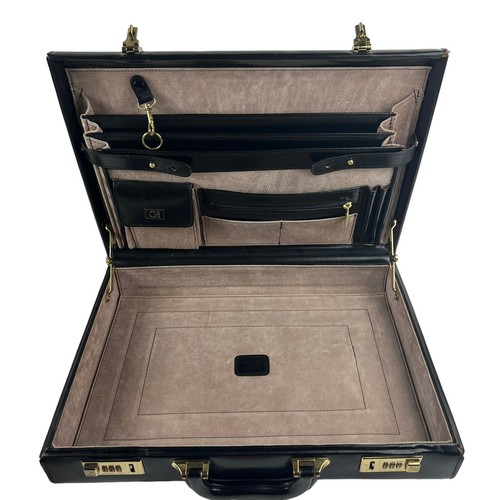 5 Off on GEOFFREY BEENE Briefcase Attache Case Leather Combo Lock Hard