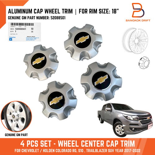 4x Aluminum Wheel Hub Cap Fit Chevrolet Trailblazer S10 RG 18