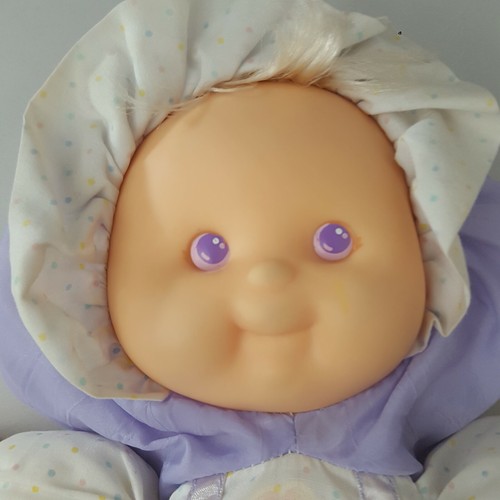 VTG FISHER PRICE NYLON PUFFALUMP KIDS BABY DOLL PURPLE