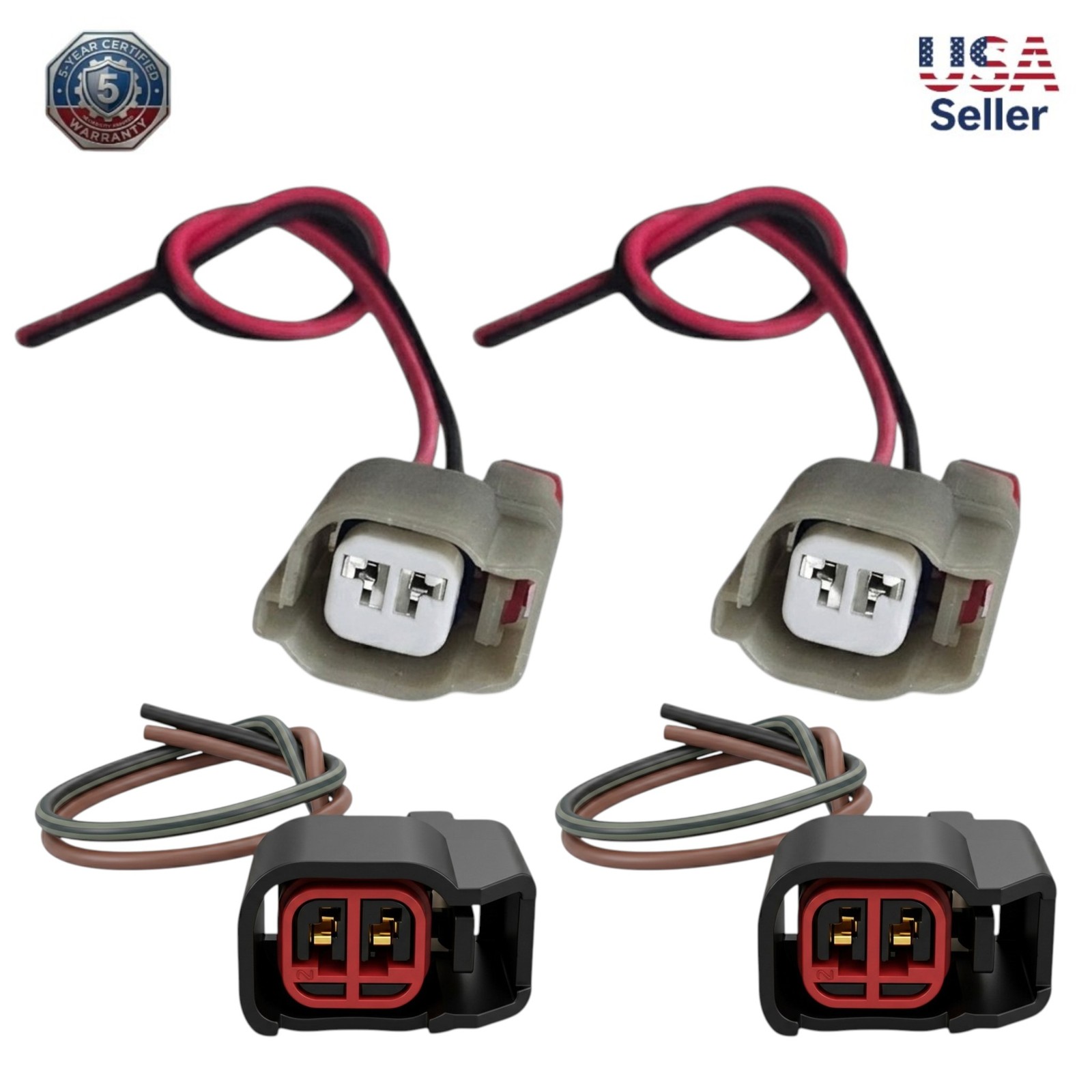 4 x ABS Wheel Speed Sensor Connectors Front-Rear L&R Fits: Chrysler Dodge