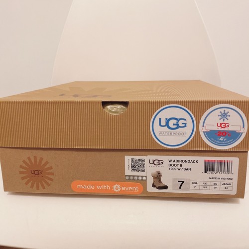 Pre-owned Ugg Womens Adirondack Ii Waterproof Leather/suede Lace-up Boot Us 7/38 Sand In Beige