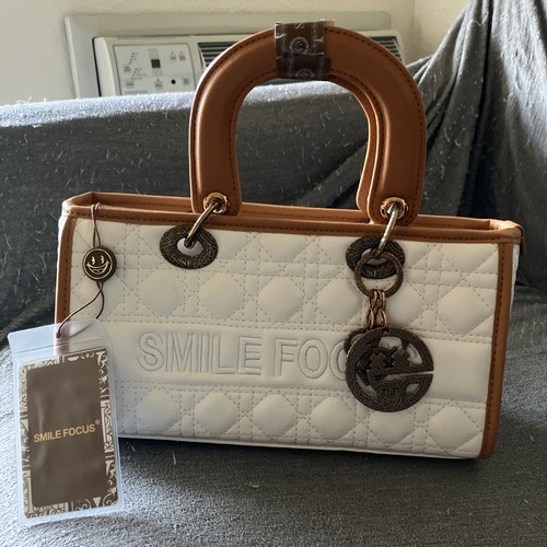 NWT Smile Focus Celestial Eye Embroidered White Leather NWT Smile Focus Celestial Eye Embroidered White Leather