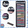 Sabary Pencil Parking Pocket Chart Pencil Dispenser Organizer Holder Nylon Fabric with Grommets and Magnetic Strip for Kids Teachers Classroom School Storage Supplies(Vivid)