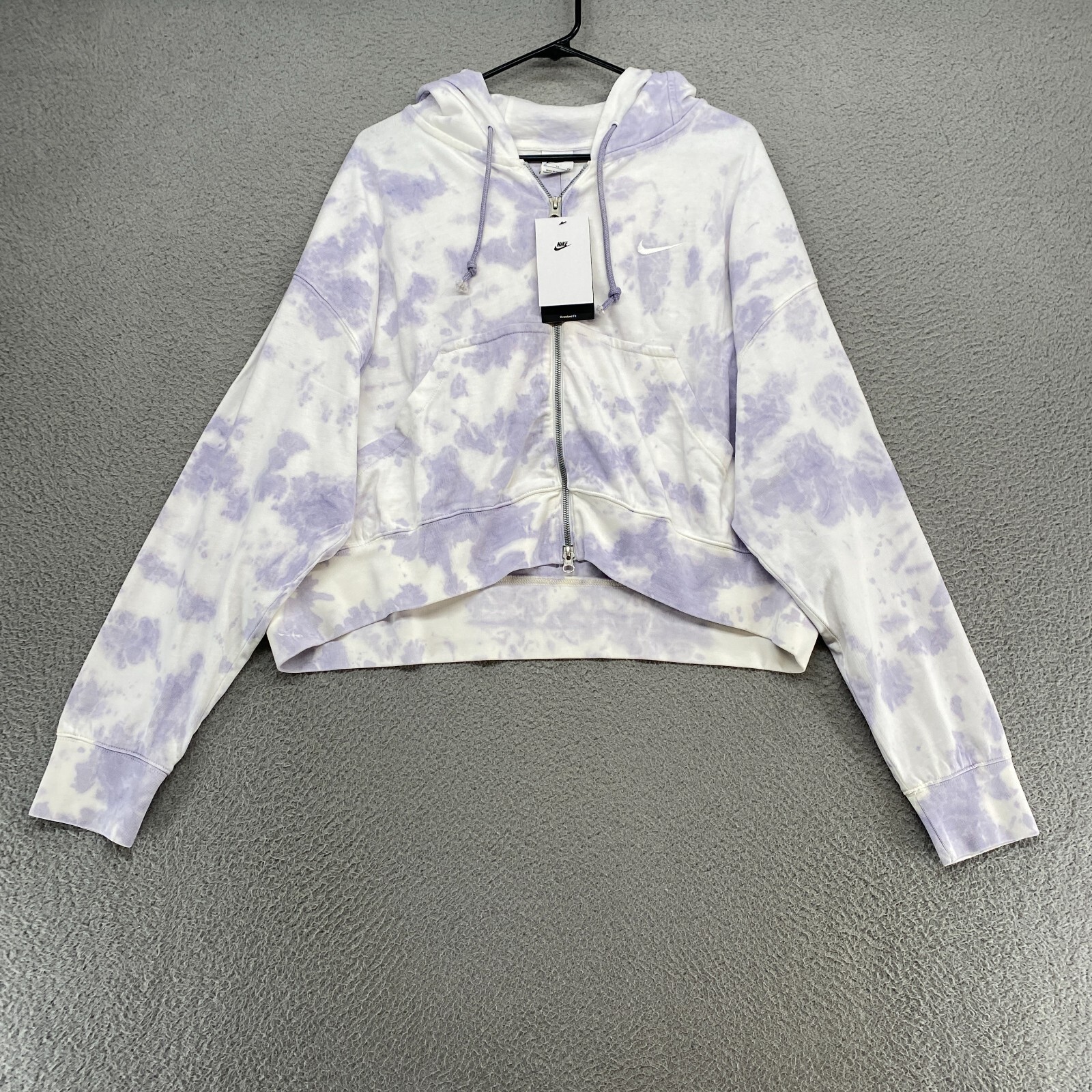 Nike Hoodie Womens XL Crop Tie Dye Boxy Oversized Purple Nike Hoodie Womens XL Crop Tie Dye Boxy Oversized Purple