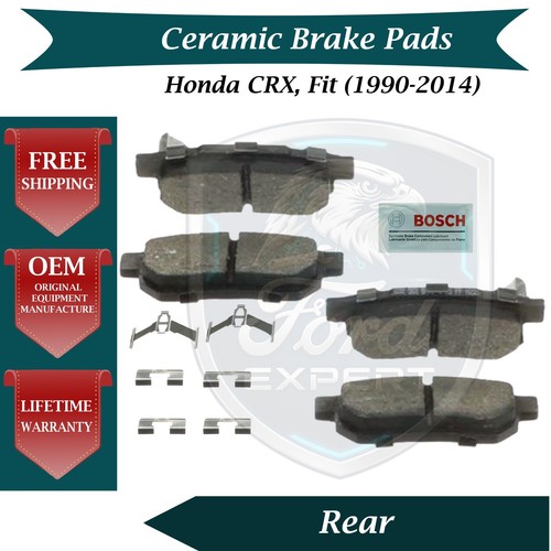 Bosch OEM Rear Ceramic Brake Pads Kit For 1990 - 2014 Honda Accord CRX FIT