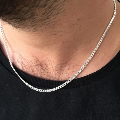 Mens 20 inch silver best sale chain