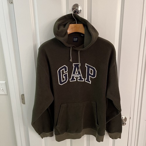 Vintage GAP Athletic Hoodie Sweatshirt Fleece Men Large L