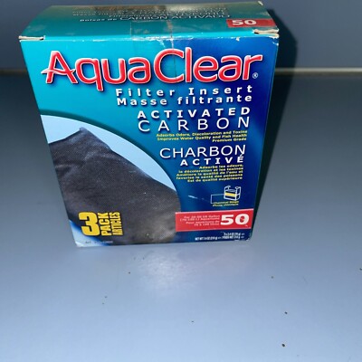 AquaClear 50 Activated Carbon Inserts, Aquarium Filter Replacement Media,