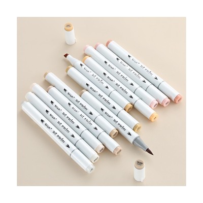 Set - 12 Light Skin Colors Dual Tip Alcohol Based M...