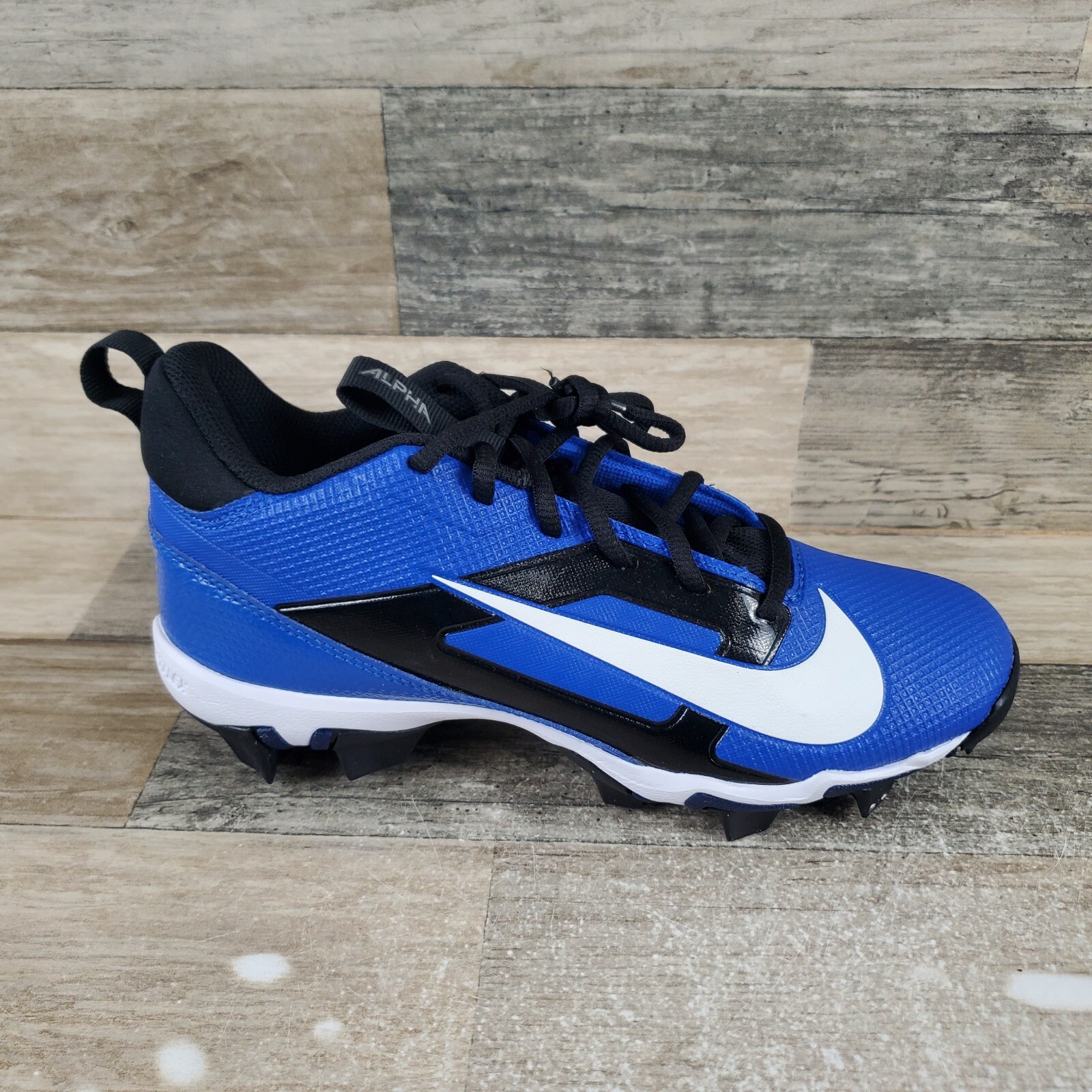 Nike Alpha Menace 4 Shark BG Kids Shoes Sz 5.5 Blue Bright