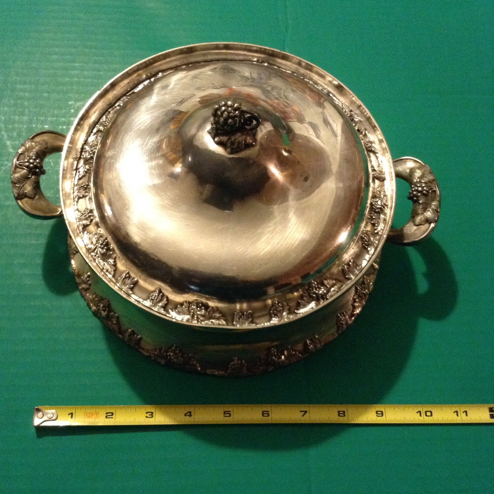 Antique Barbour Silver Co-Quadruple Silver-2piece Covered Dish With Handles #242