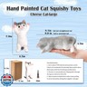 Big Hand Painted Cat Squishy Toys，Large Cute Ultra Soft Kitty Squeeze Fidget Toys for Stress Relief ,Kawaii Squishies Sticky Animal Toys for Adults Kids,Decompression Sensory Balls Toys for Autism