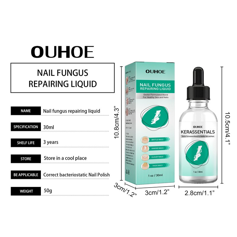 2PCS Toenail Fungus Oil Kerasentials Nail , Kerassentials Healthy Skin Nail 60ml