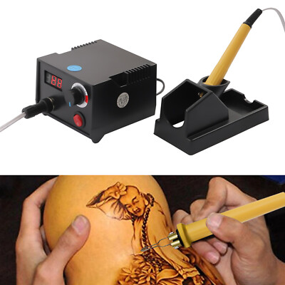 Wood Burner Pyrography Pen Gourd Wood Burning Pen Crafts Tool with 20 Wire Tips