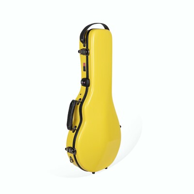 Crossrock Fiberglass Mandolin Guitar Case Fits A/F Style,Padded Backpack Straps