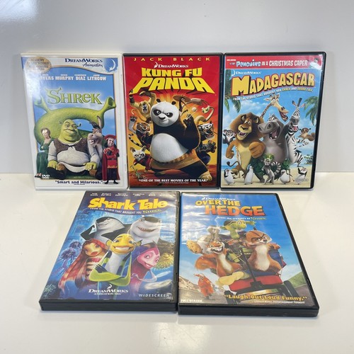 Dreamworks Animation DVD Lot of 5 Kung Fu Panda/Madagascar