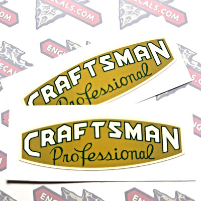 Craftsman Professional Brace Wood 1950 s Golden, Green & Off White 2 3/4  set 2