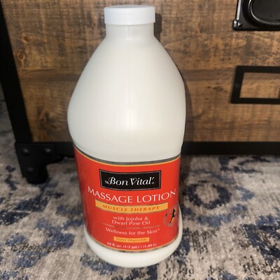 Bon Vital' 64oz Jojoba & Dwarf Pine Oil Massage Lotion Muscle Therapy