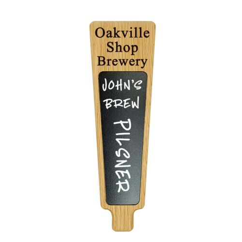 Double sided personalized custom engraved Beer tap handle with chalkboard board