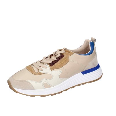 Men's shoes MOMA 9 (EU 42) sneakers beige leather blue BC260-42