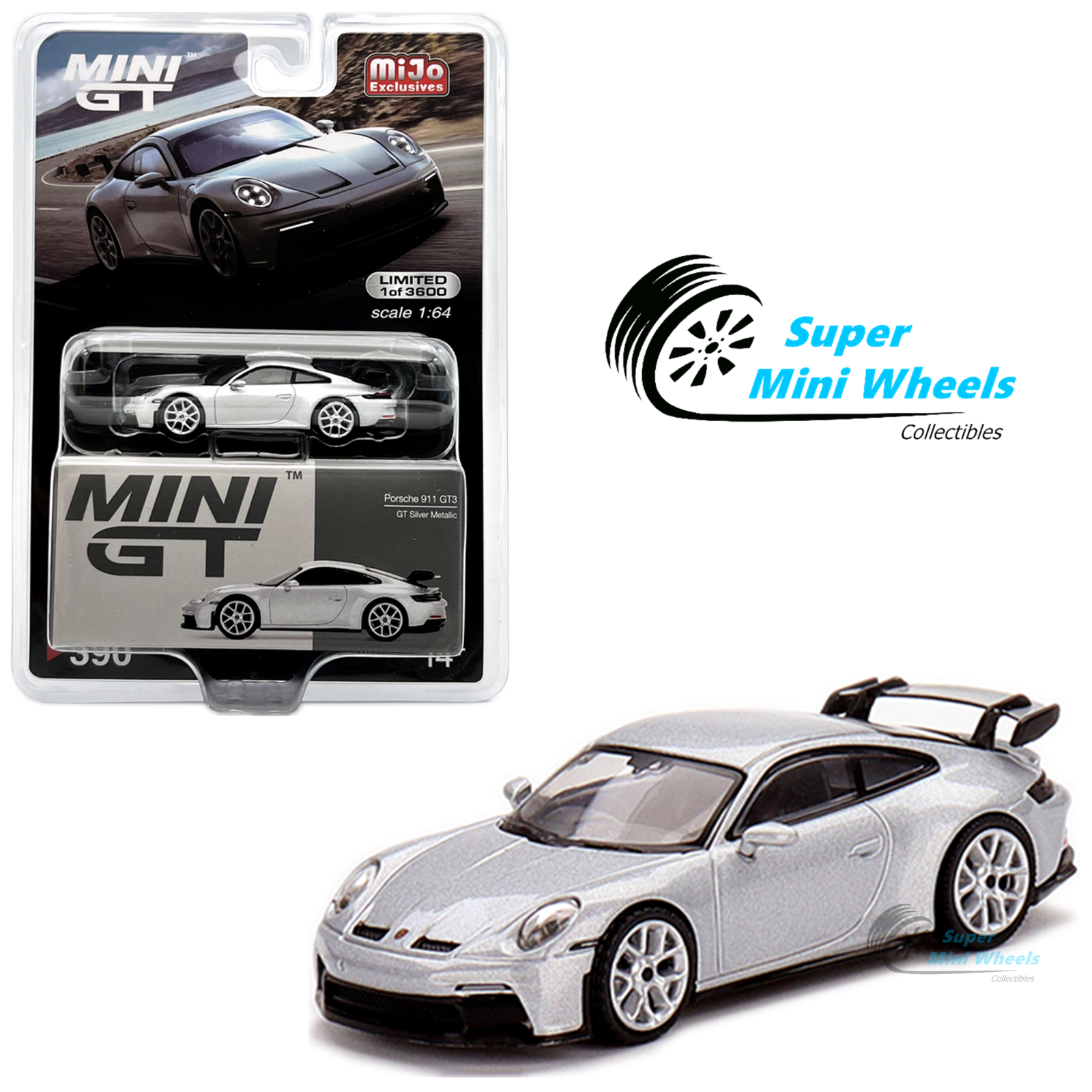MiniGT Porsche 911 GT2 RS Weissach Package GT Silver
