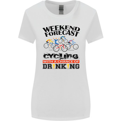 Weekend Forecast Cycling Cyclist Bicycle Womens Wider Cut T-Shirt