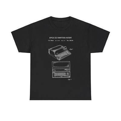 Apple III Computer Patent cotton t-shirt with vintage print
