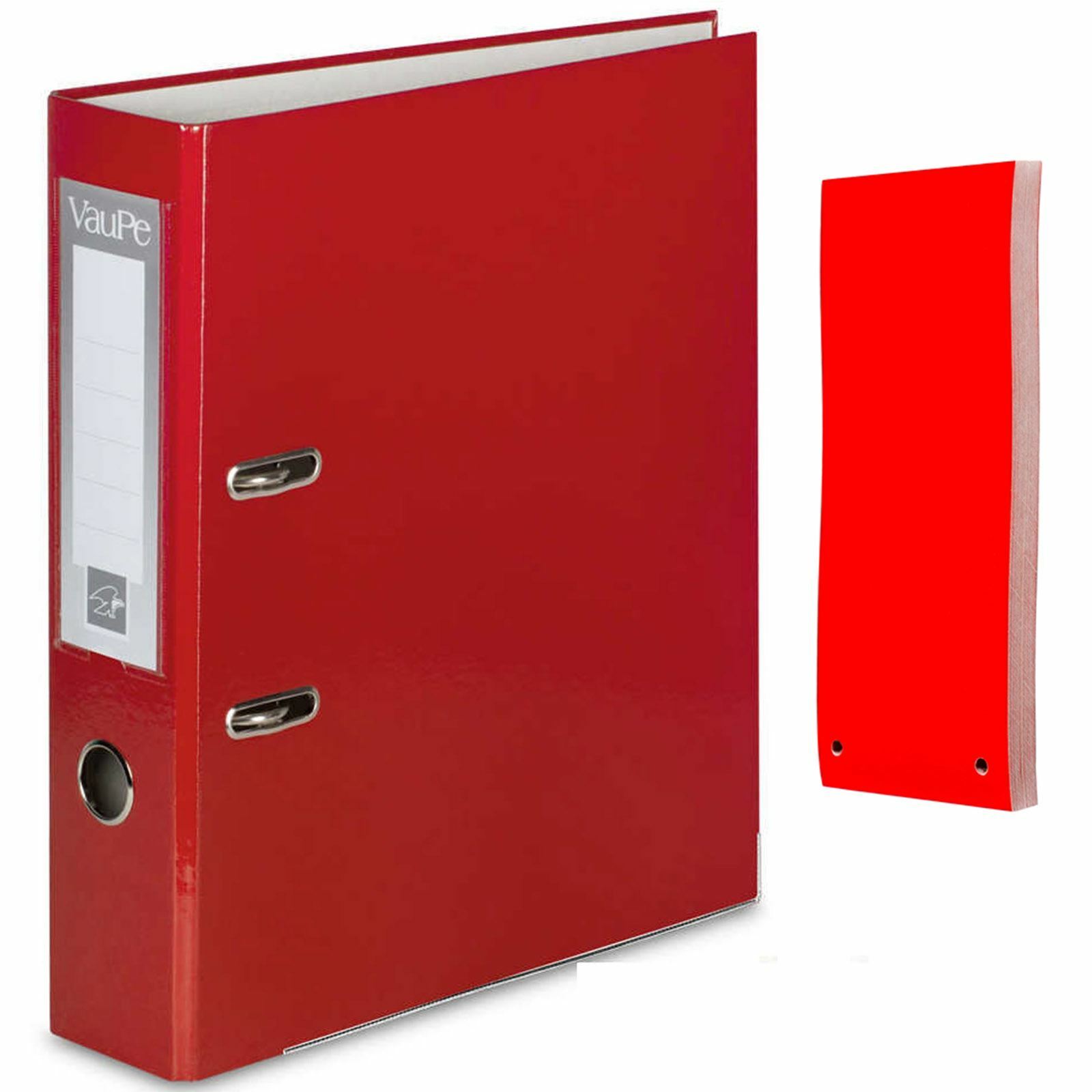 OfficeCentre® Large A4 Red Lever Arch File Folder & 5 Red Subject