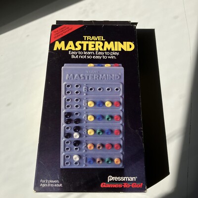 Travel Mastermind 1988 Pressman Game To Go Break the Hidden Code Mini Strategy
