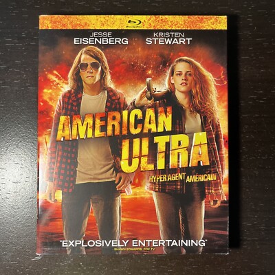 American Ultra (Blu-ray/DVD, 2016, 2-Disc Set, Canadian) WITH SLIPCOVER