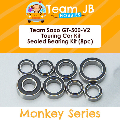 Team Saxo GT-500-V2 Touring Car Kit - 8 Pcs Rubber Sealed Bearings Kit
