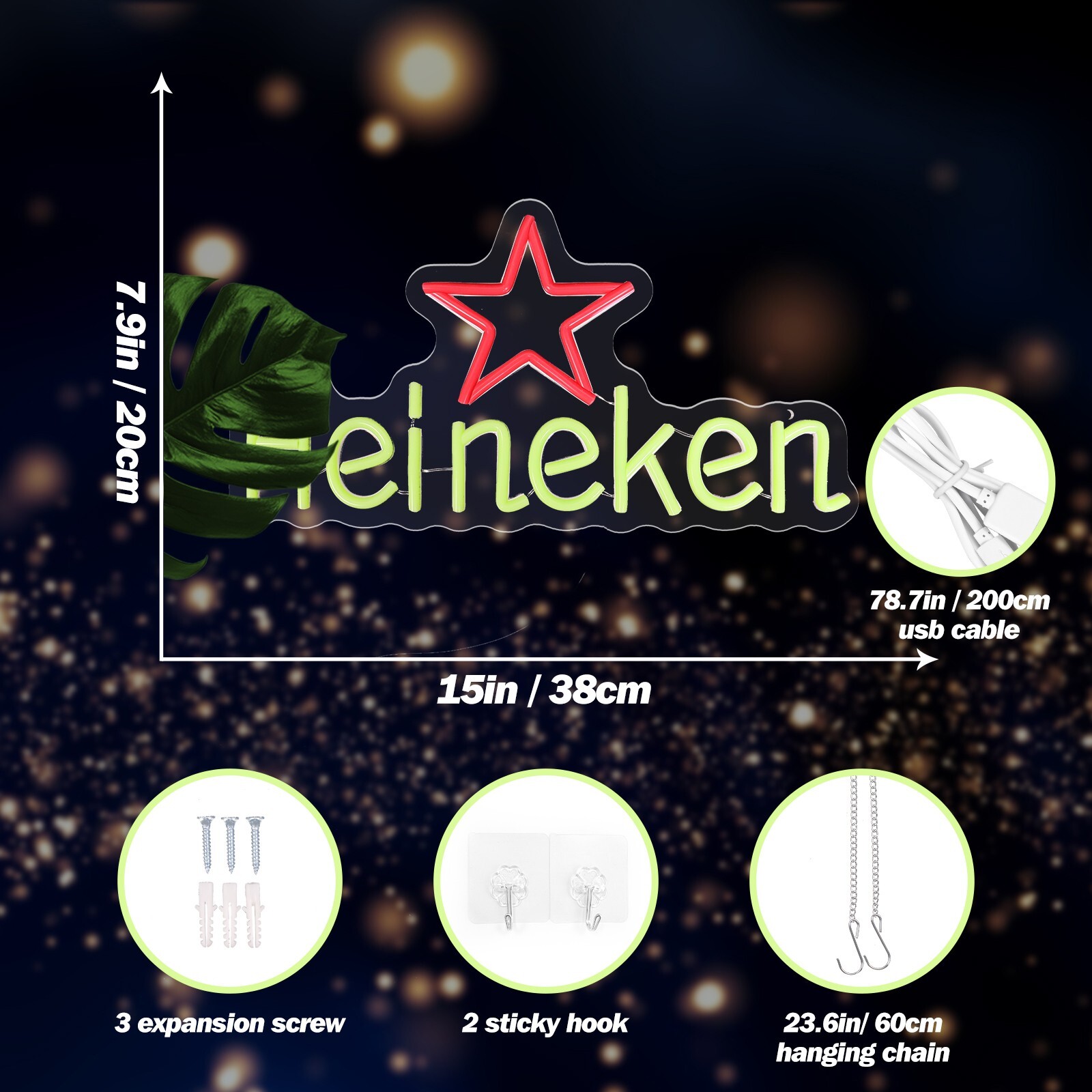 Heineken Sign Beer neon sign Illuminated led for man cave