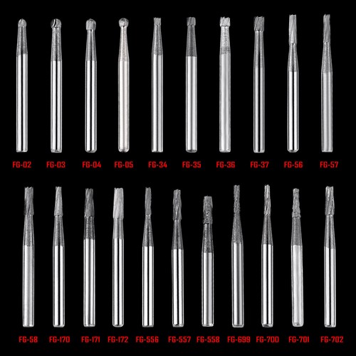 10Pcs Dental Carbide Steel FG Burs Polishing & Finishing Bur Drills High Speed