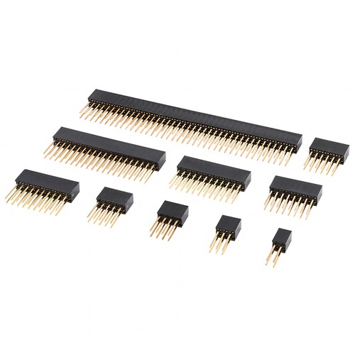 2.54mm 0.1" PCB Header Vertical Female Socket Connector, Single / Double Row Pin