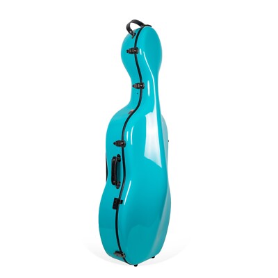 Crossrock 4/4 Full Size Cellos with Wheels Removable Shoulder Straps Mint Blue
