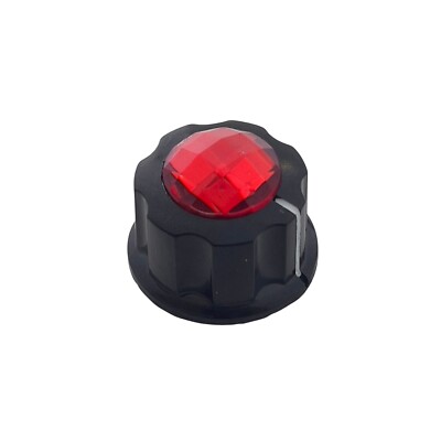 Vintage Phenolic Bakelite Guitar Knobs - Ruby Red Rhinestone Jewel Guitar Knobs