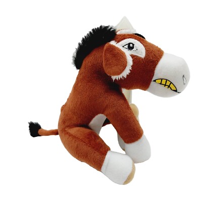 The Wonky Donkey Stuffed Animal Plush Brown White Sitting