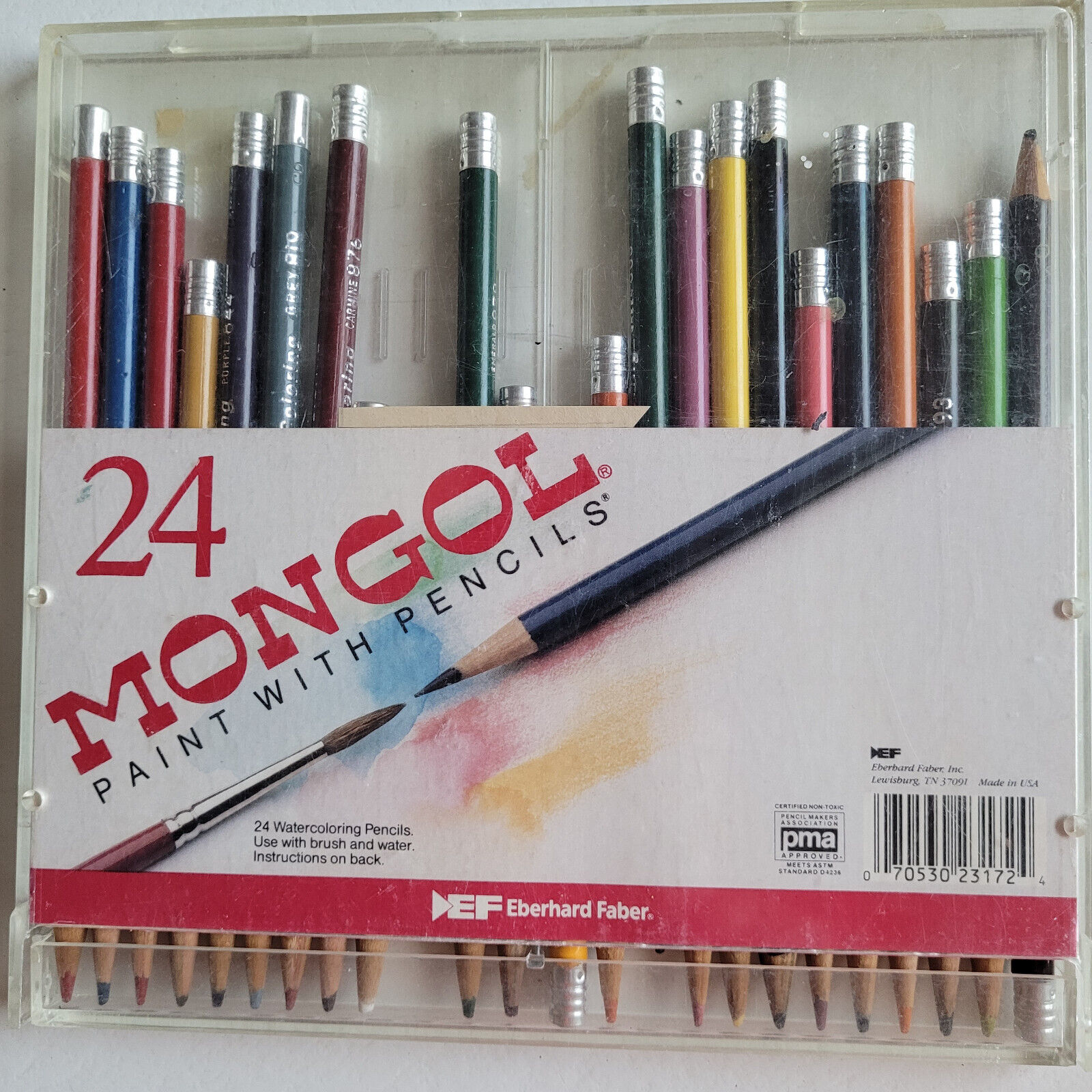 24 Mongol Colored Pencils Eberhard Faber Paint With Pencils