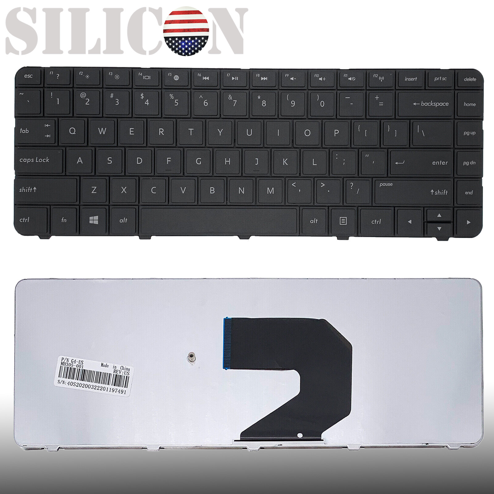 New for HP Compaq 2000-2B, 698694-001,698694001,CQ57-314, 643263-001 Keyboard US