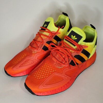 Adidas ZX 2K Boost ''Solar Yellow/Hi-Res Red'' - Mens US9.5 - NEW Free US Shipping