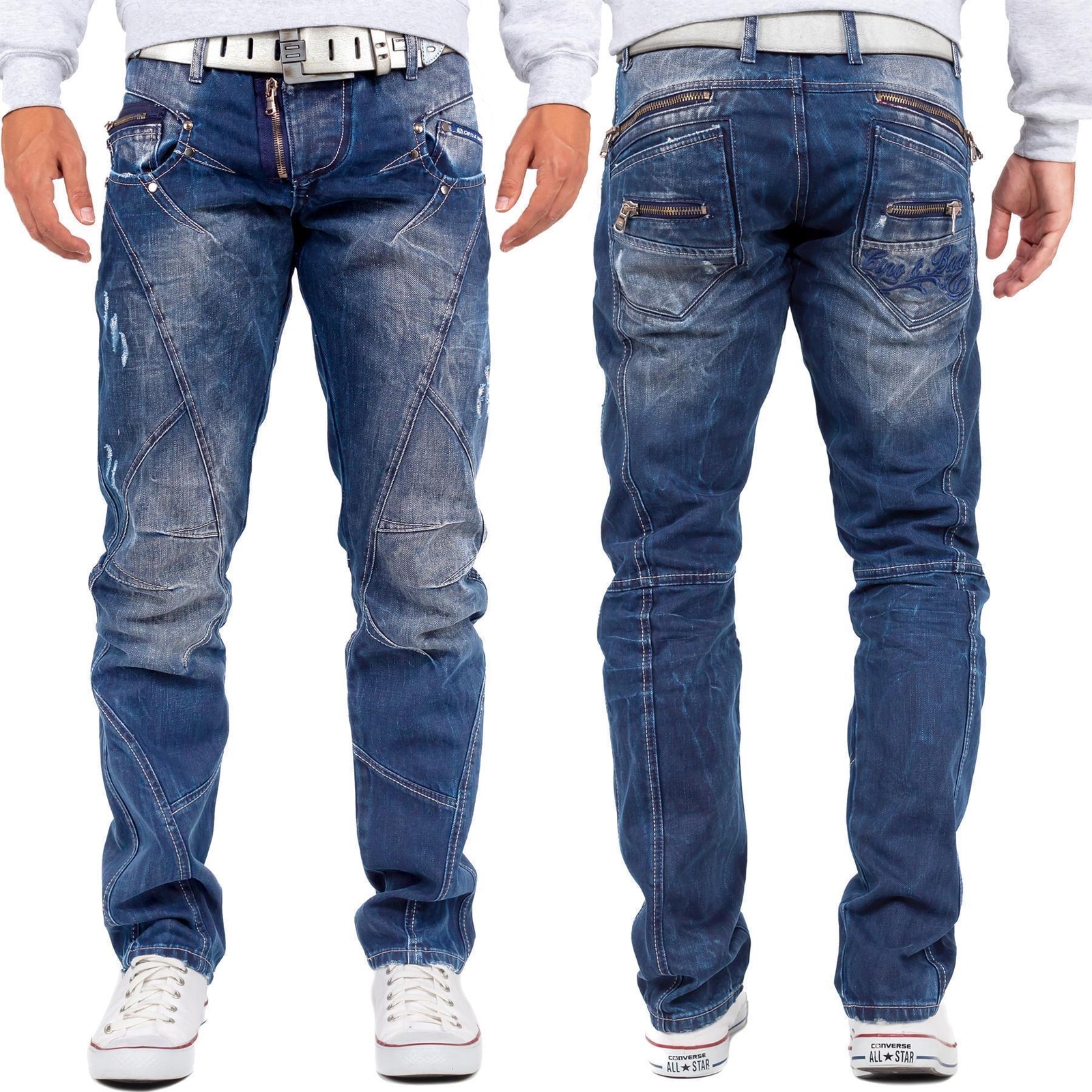 Cipo & Baxx Herren Jeans Freizeit Hose Designer Dope Clubwear Denim Used Style